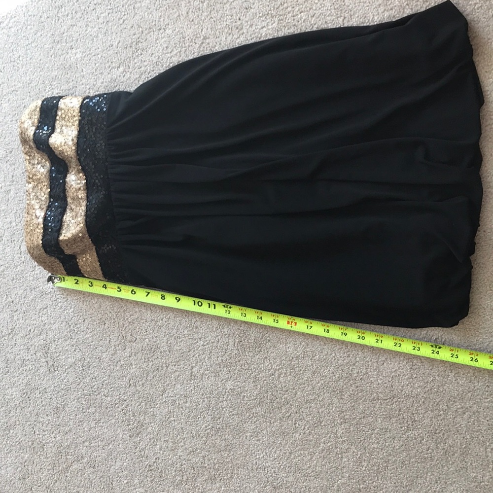 Jessica McClintock strapless sequin dress